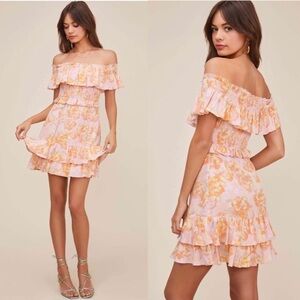 ASTR Riviera‎ Floral Off Shoulder Dress